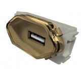 Modulo USB 2a - Novara Dourado Gold